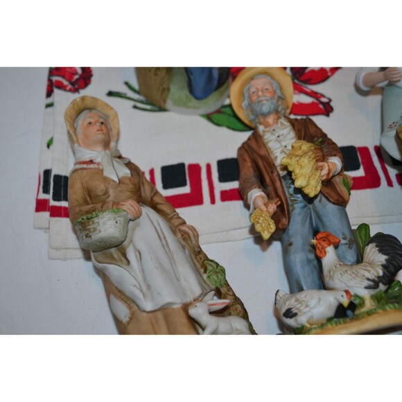 Vintage Country Farm Life Cottage Core Bucolic Hard Working Figurines - Picture 2 of 8